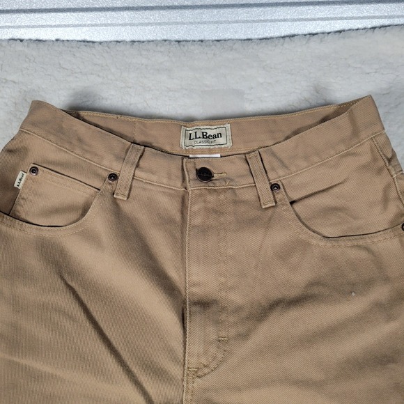 L.L. Bean Other - LL Bean Classic Fit Pants Mens 30x29 Khaki Tan 100% Cotton Straight Leg Twill